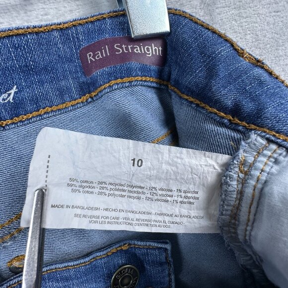 Gloria Vanderbilt Women's Capri Jeans Rail Straight Slimming Effect Blue Size 10 - Picture 5 of 10